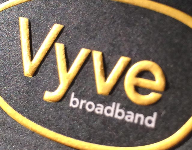 Vyve Broadband Business Card Embossing